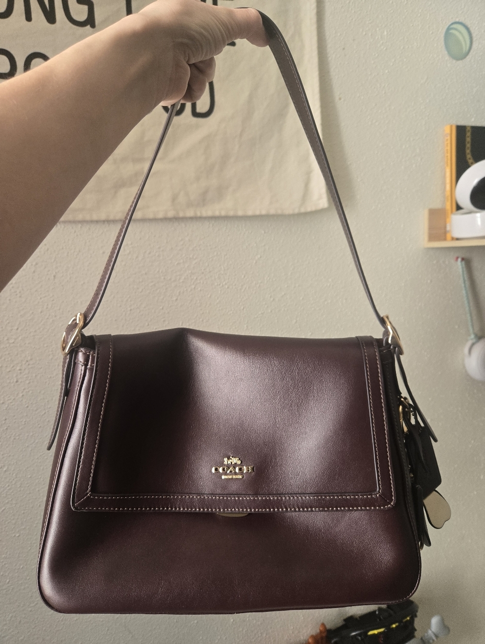 NWOT Coach Large Etta in Espresso